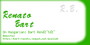 renato bart business card